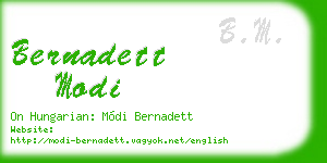 bernadett modi business card